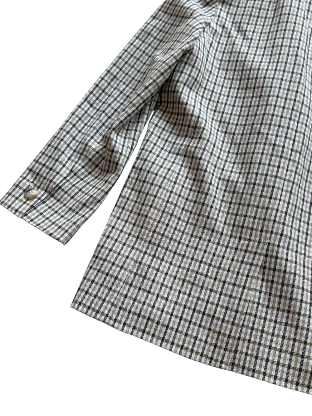 Madewell Dorset Blazer S Albemarle Plaid Neutral Preppy Academia Work Taupe Coat - Picture 16 of 16